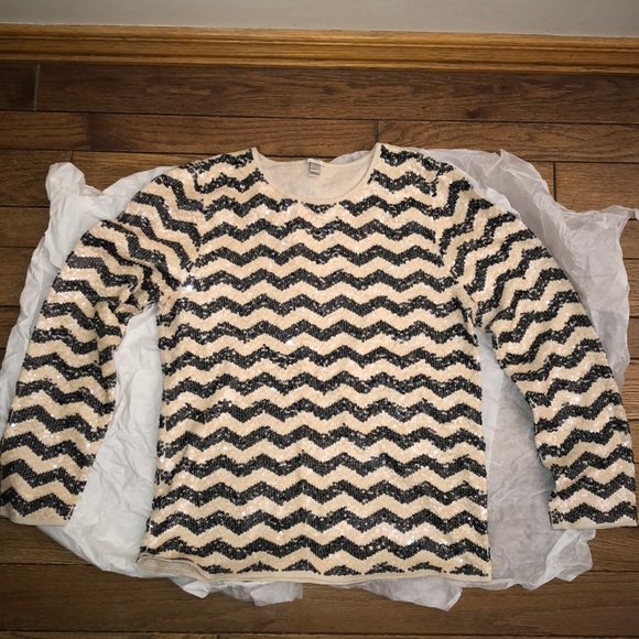 J. Crew Tops - ✨SALE Chevron sequined JCrew top